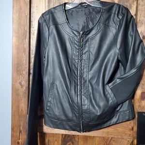 APT. 9 Medium black leather jacket